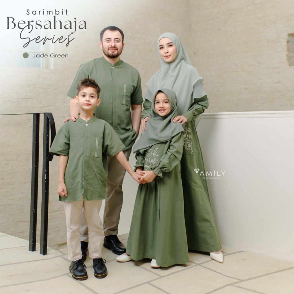 READY STOCK - GAMIS MOM BERSAHAJA SERIES BY AMILY HIJAB SARIMBIT FAMILY SYARI FAMILY SET CANTIK COUP
