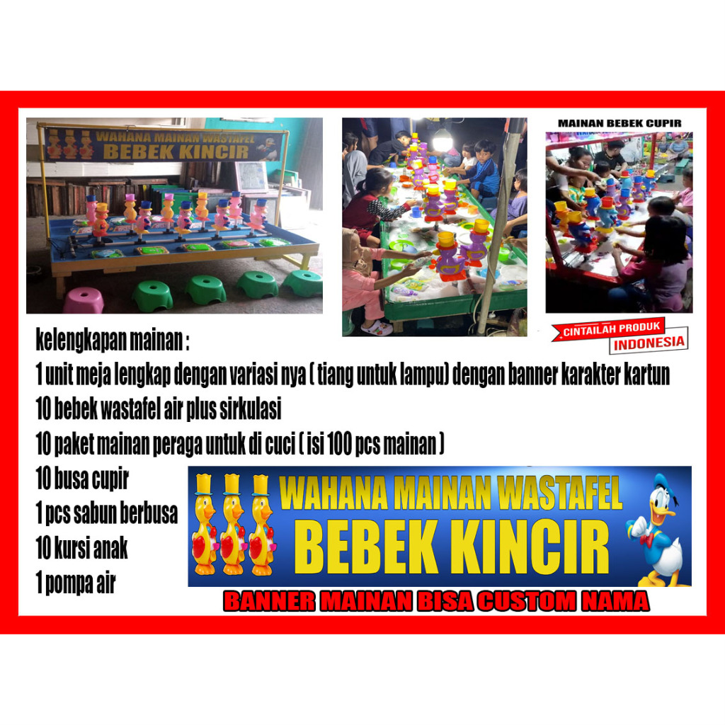 Paket usaha mainan pasar malam bebek cupir