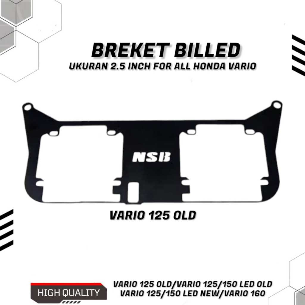 YTY Breket Bracket Dudukan Lampu Projie Biled 2,5 Inch HID Vario 160/Vario 125 150 LED OLD/Vario 125