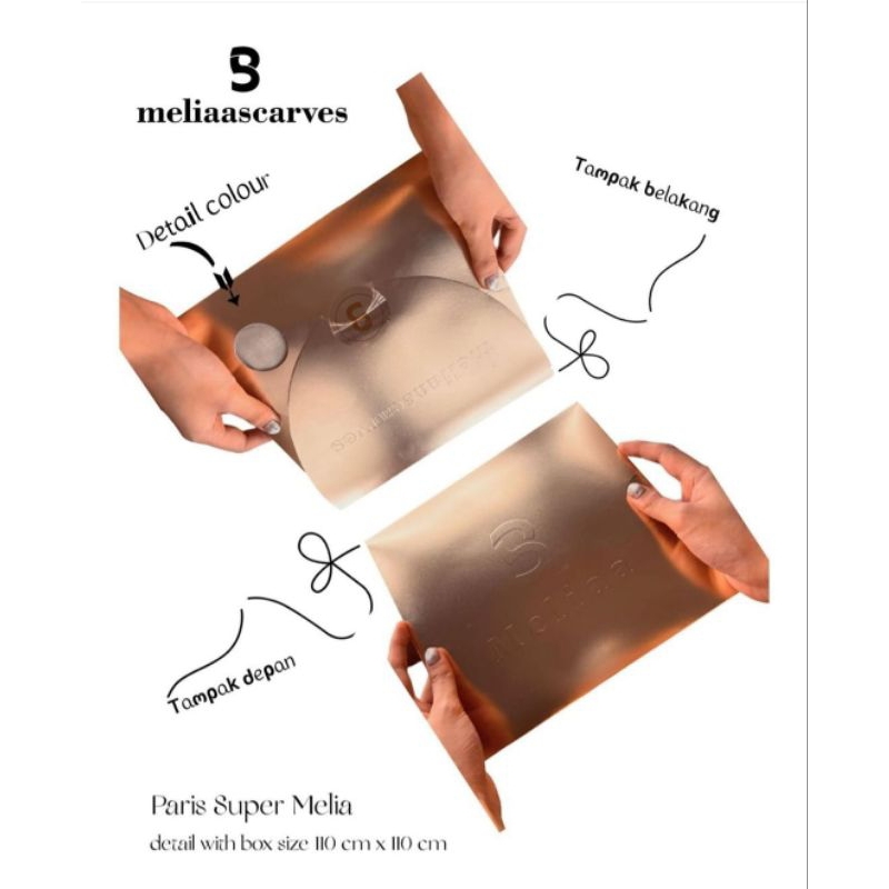 HIJAB POLOS SUPER PARIS BY MELIAA SCARVES/ HIJAB SEGI EMPAT PARIS SUPER