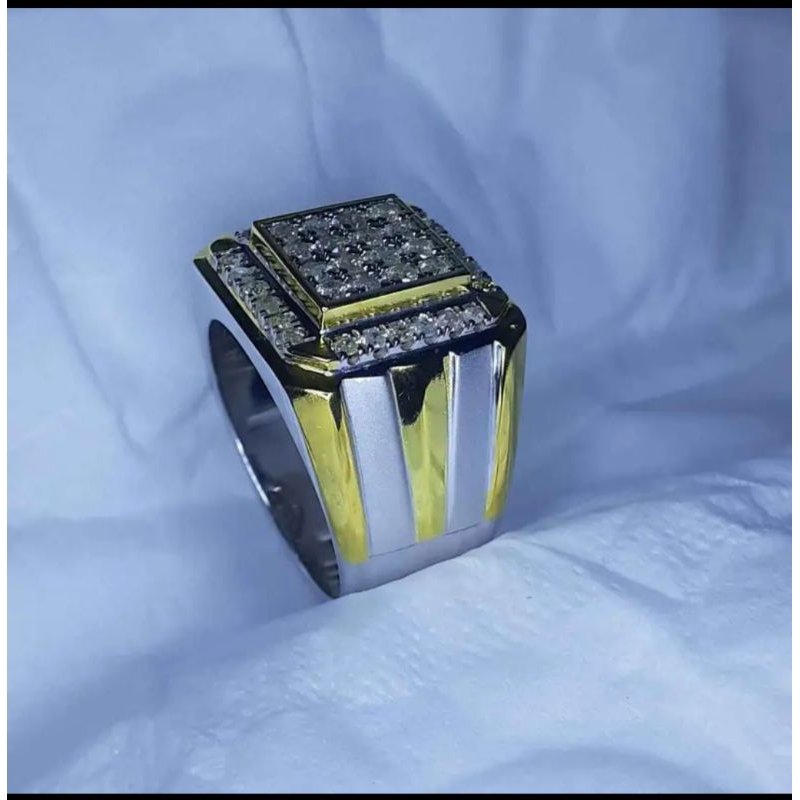 cincin cowok silver full berlian