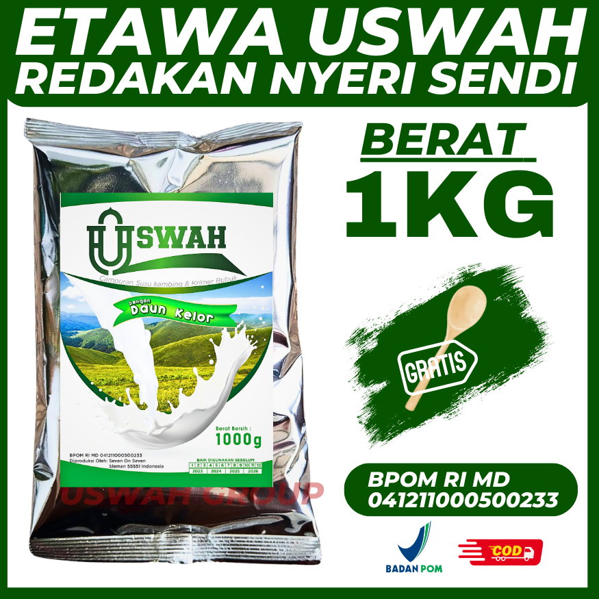 

SUSU ETAWA KAMBING 1KG BUBUK USWAH UNTUK NYERI SENDI PLUS KELOR BPOM