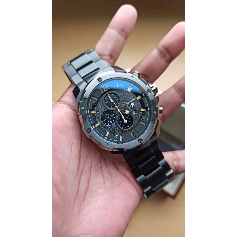 Jam Tangan Alexandre Christie AC 6410 Black bekas ploved