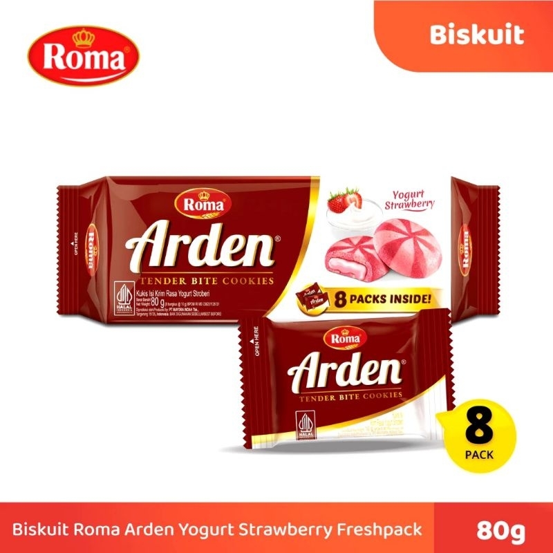 

ROMA Biskuit Arden Yoguht Strawberry 80Gr