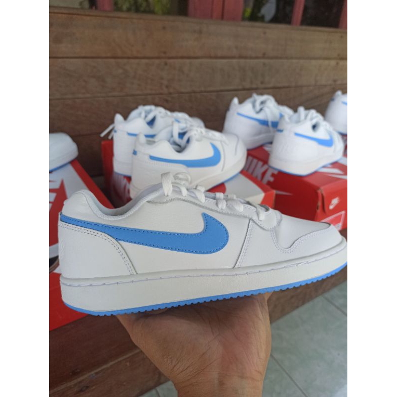 nike ebernon low white blue ready size 40-43