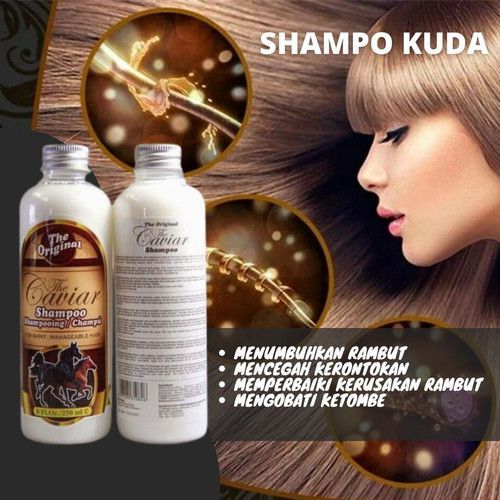 The Caviar Shampoo Kuda Pelurus Perawatan Rambut Shampo Penumbuh Rambut