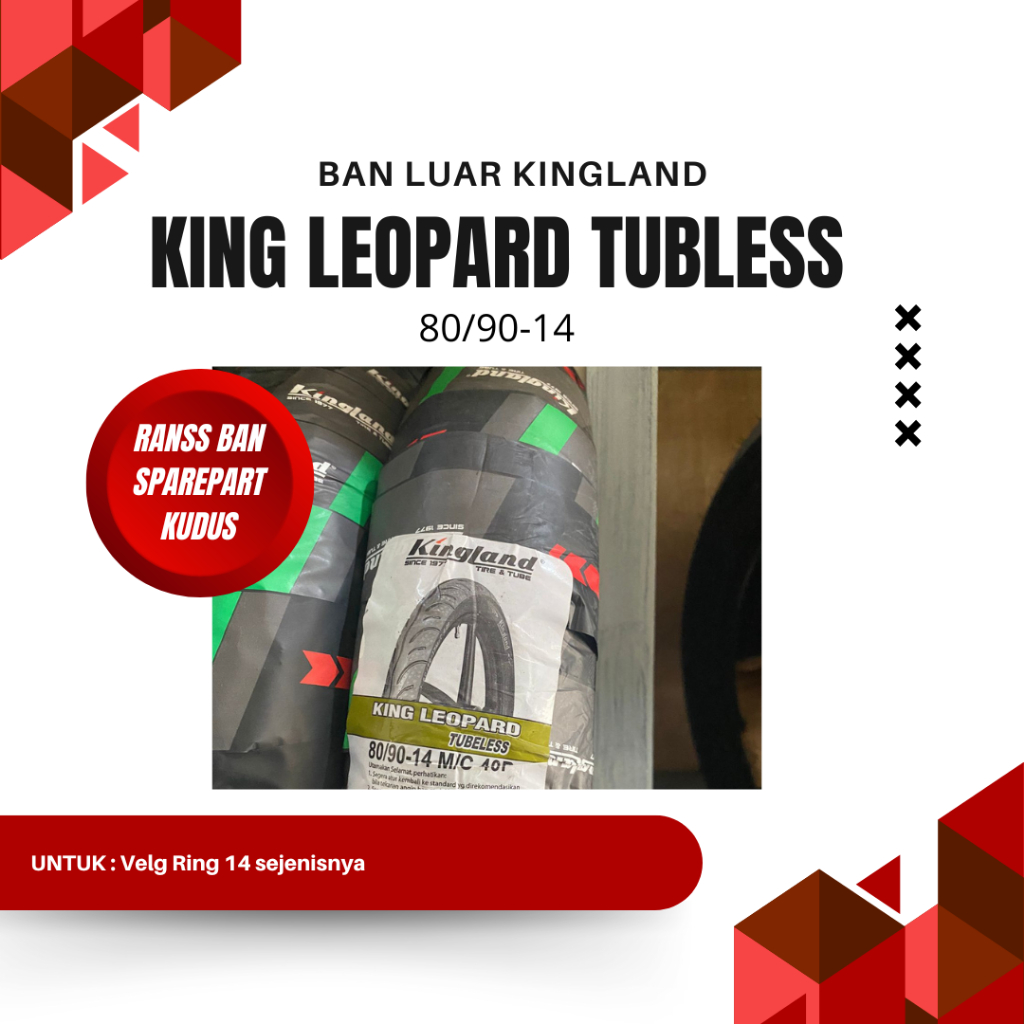 BAN LUAR KINGLAND KING LEOPARD 80/90-14