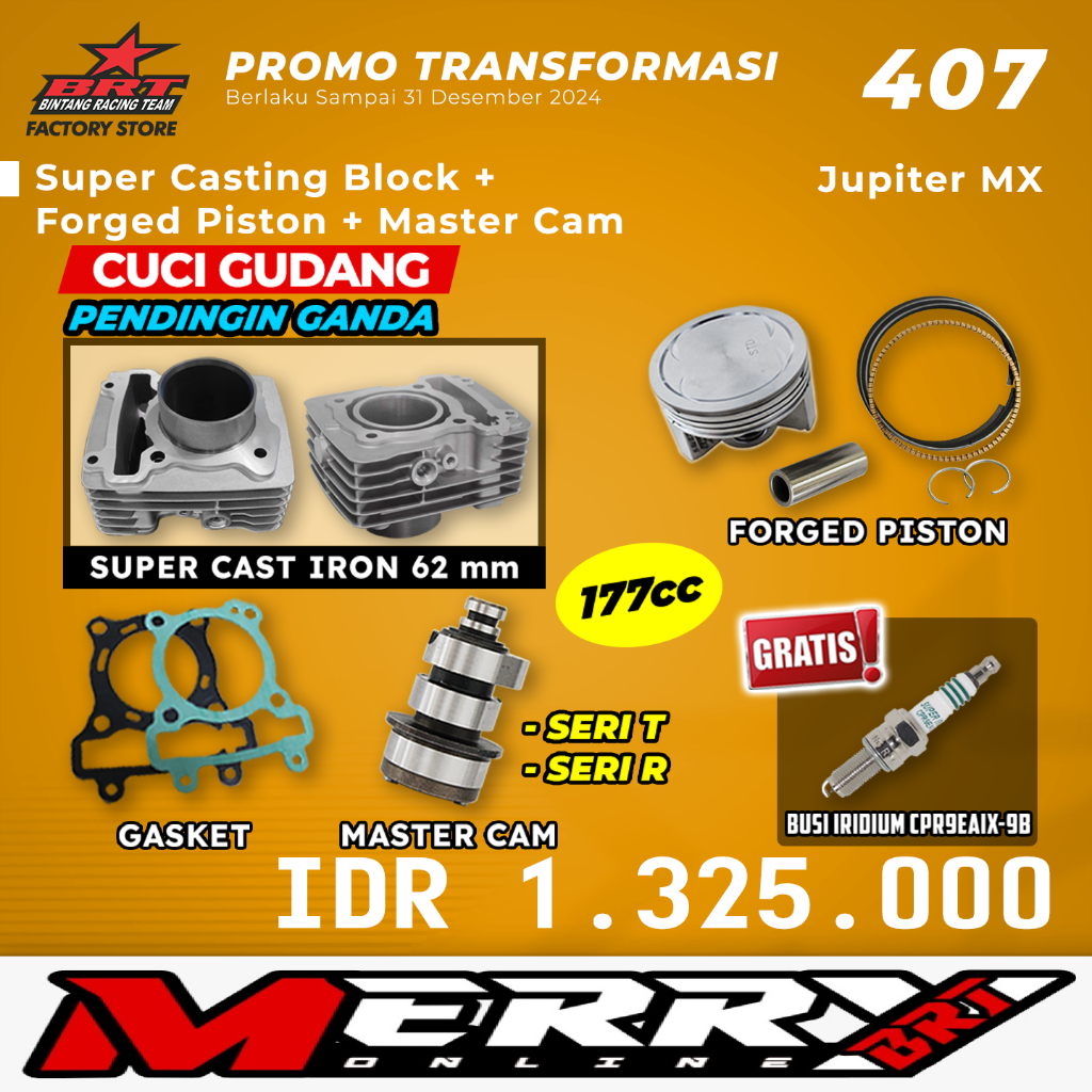 Blok Bore Up BRT 407 Jupiter Mx Old New Vixion R15 V2 NVL NVA Mx King