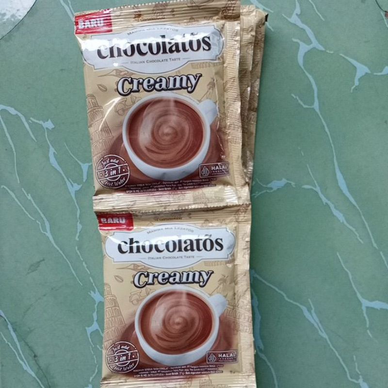 

Chocolatos drink creamy 1 renceng isi 10 sachet