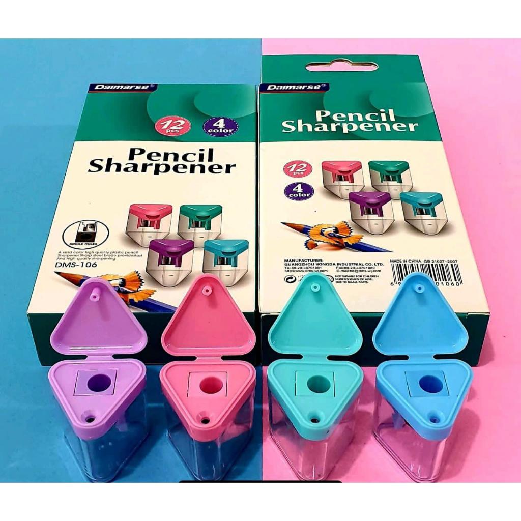 

[1 Kotak] Rautan Murah Segitiga DMS-106 / Serutan Pensil / Sharpener Pensil Murah Segitiga DMS-106