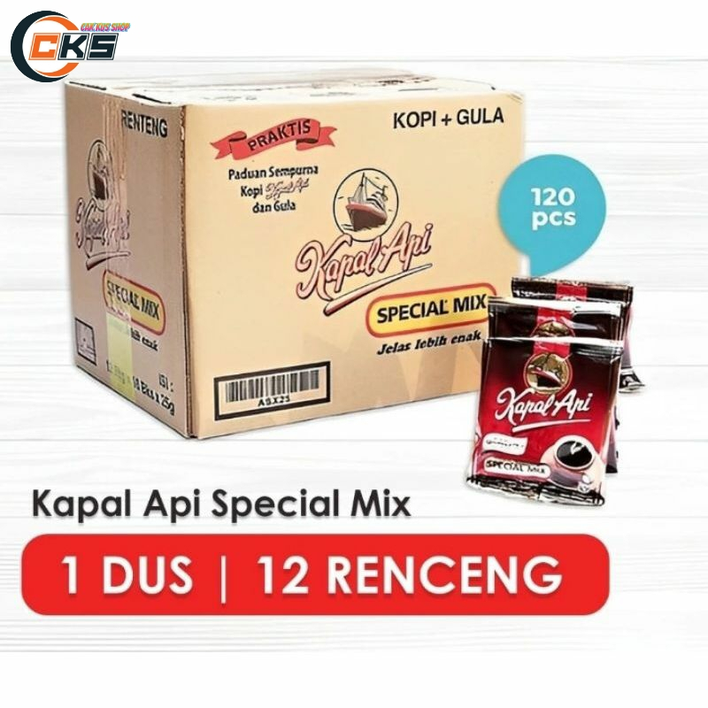 

Kopi Kapal Api Special Mix 1 Kardus (12 Renceng) Per Sachet 23gr