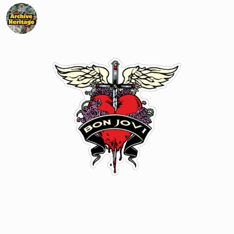 

sticker band Bon Jovi logo graphics stiker rock