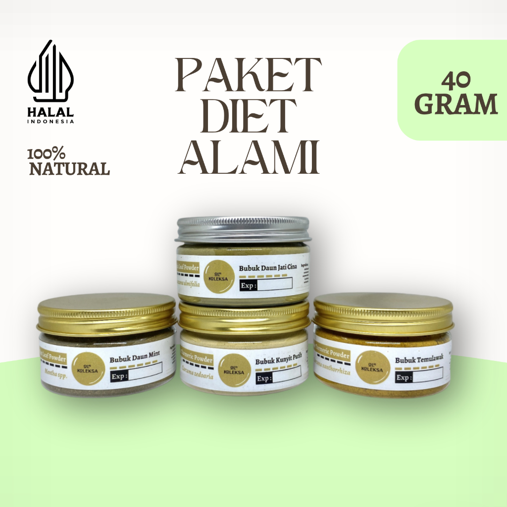 

Paket Herbal Diet Alami Bubuk Murni Premium Sehat