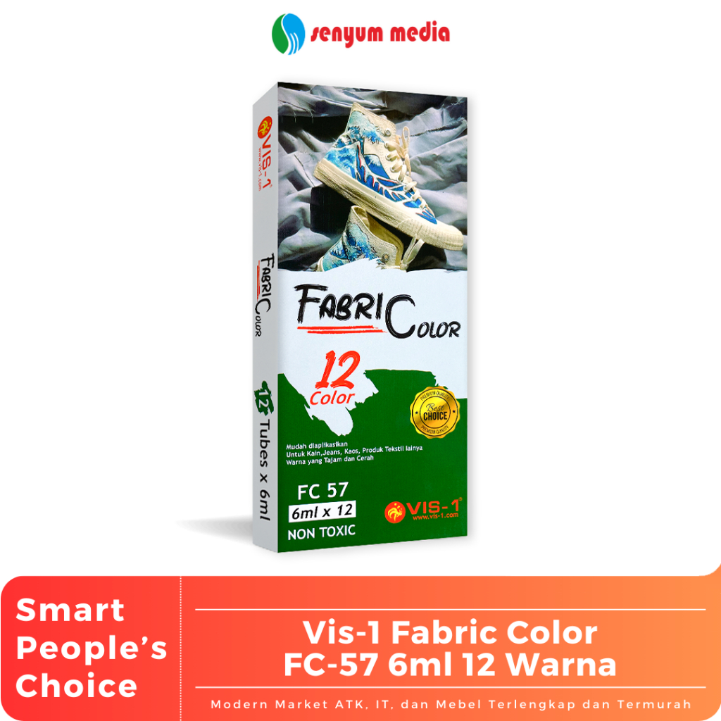 

Vis-1 Fabric Color FC-57 6ml 12 Warna (1 Pcs) (S:PCS)