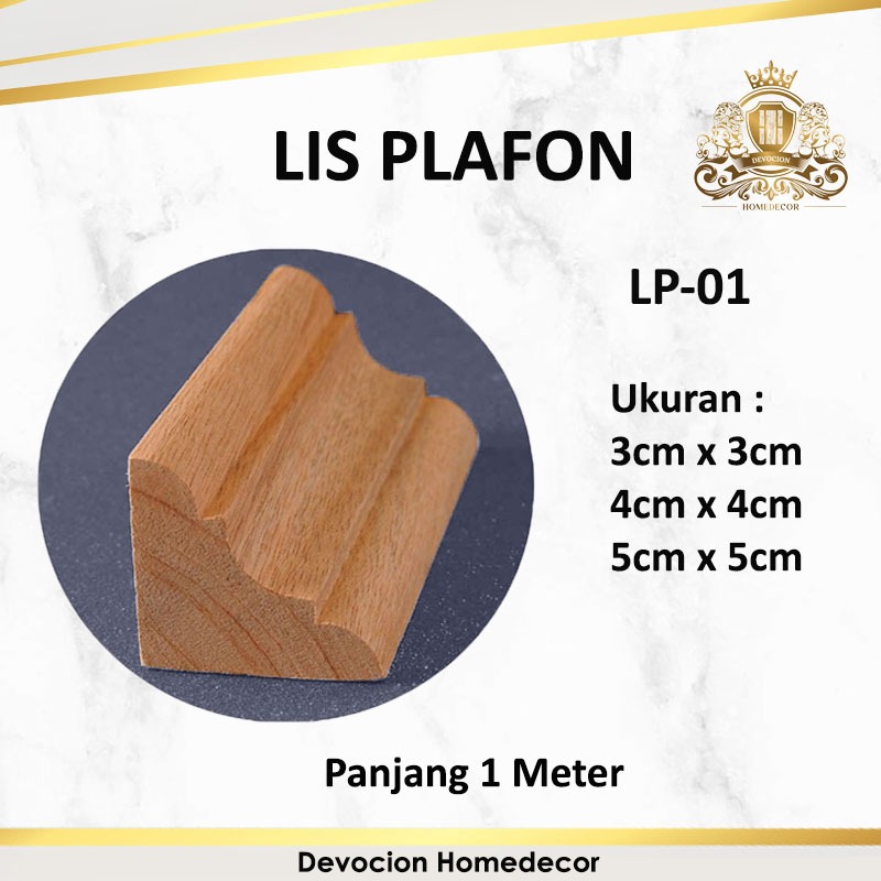 Lis Plafon Siku 3x3, 4x4, 5x5. Lis kayu plafon 3cm x 3cm, 4cm x 4cm, 5cm x 5cm. LP-01