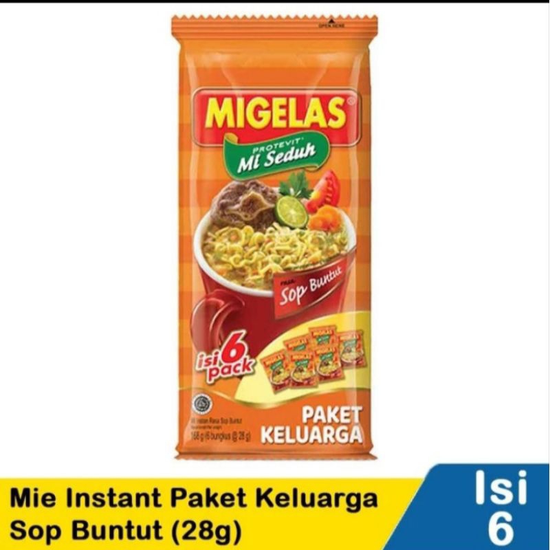 

Mi Gelas Mi Instant Paket Keluarga Rasa Sop Buntut isi 6 Sachet