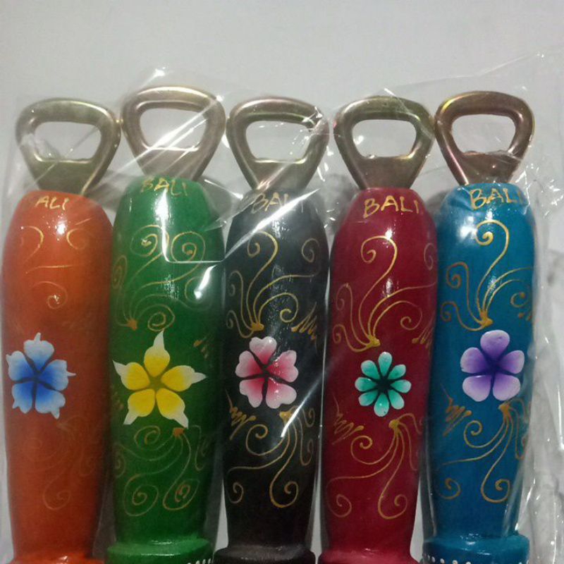 pembuka tutup botol ukuran 20 cm motif warna khas bali opener botol harga untuk 1 pcs