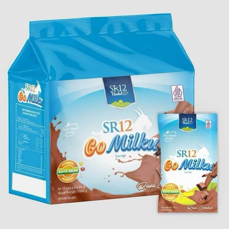 

SR12 Go Milku Susu Kambing Etawa Sachet 1 Pack Isi 40 Sachet - Original 100%