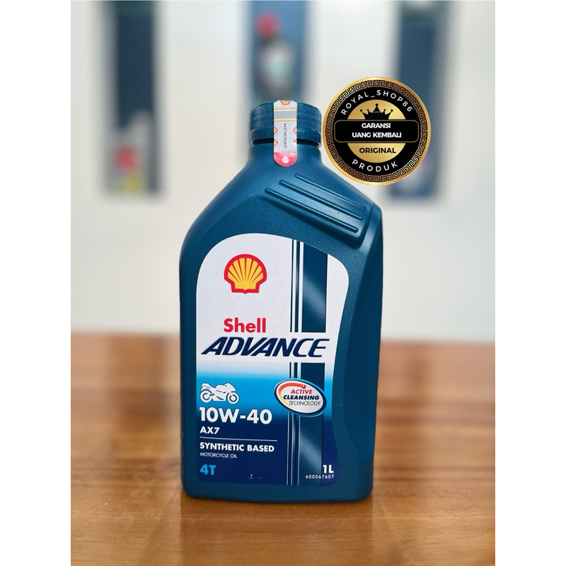 OLI SHELL AX7 10W-40 1 LITER 4TAK MOTOR SPORT ORIGINAL VIXION R15 SATRIA FU JUPITER MX CBR CB