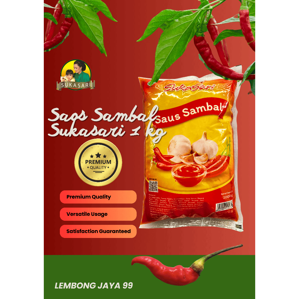 

Saos Sambal Sukasari Kemasan 1 kg (ASLI) Saos Sambal Pedas