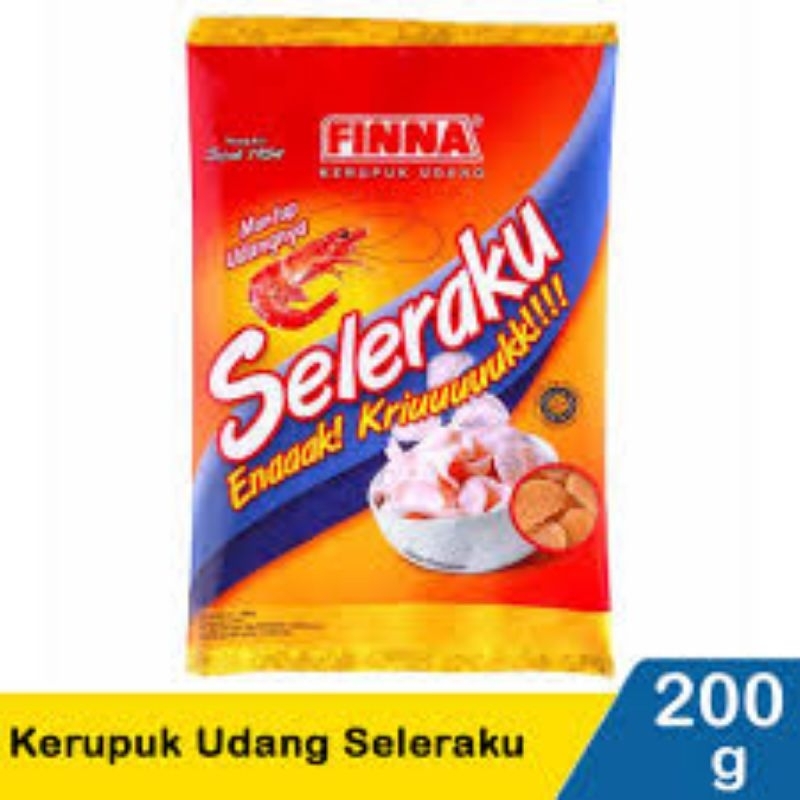 

Kerupuk krupuk keripik udang FINNA seleraku selera kriuk krispi 200 gram topping nasi kuning opor enak gurih halal