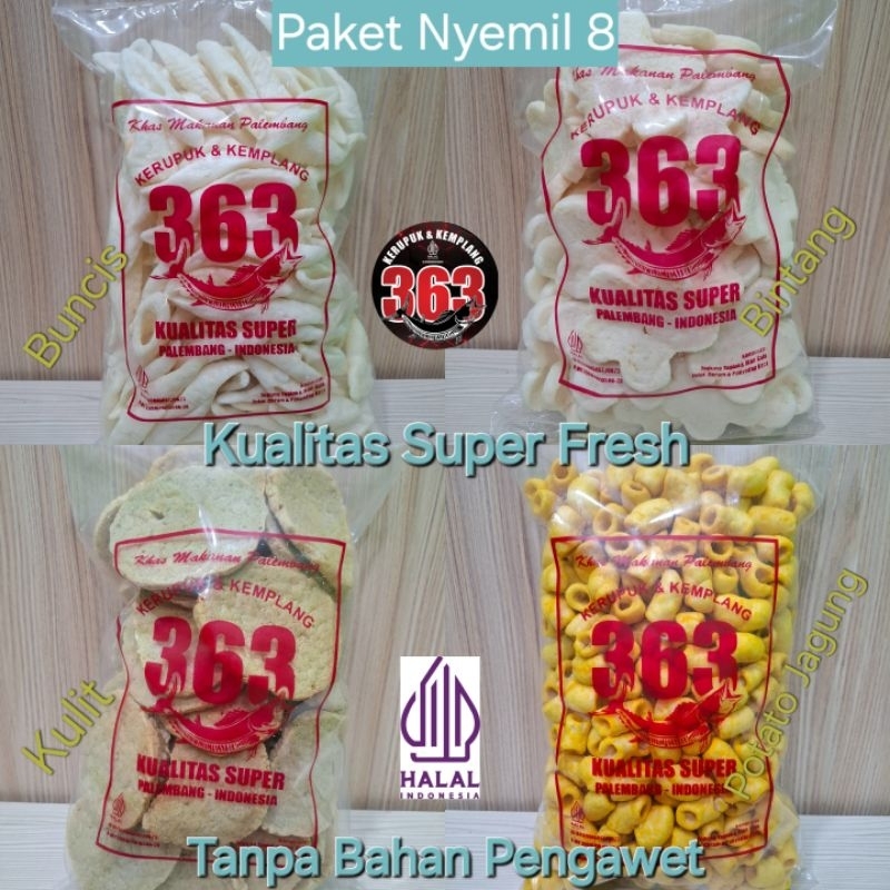 

PAKET Nyemil 8 Kerupuk Kemplang 363 Kualitas Asli Ikan Super Fresh Halal