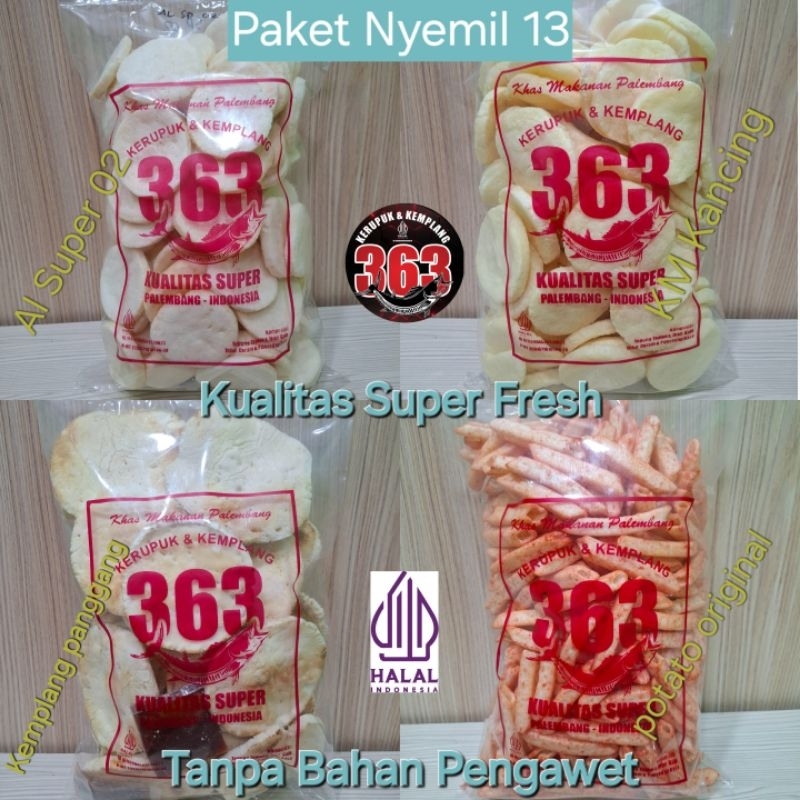

PAKET Nyemil 13 Kerupuk Kemplang 363 Kualitas Asli Ikan Super Fresh Halal