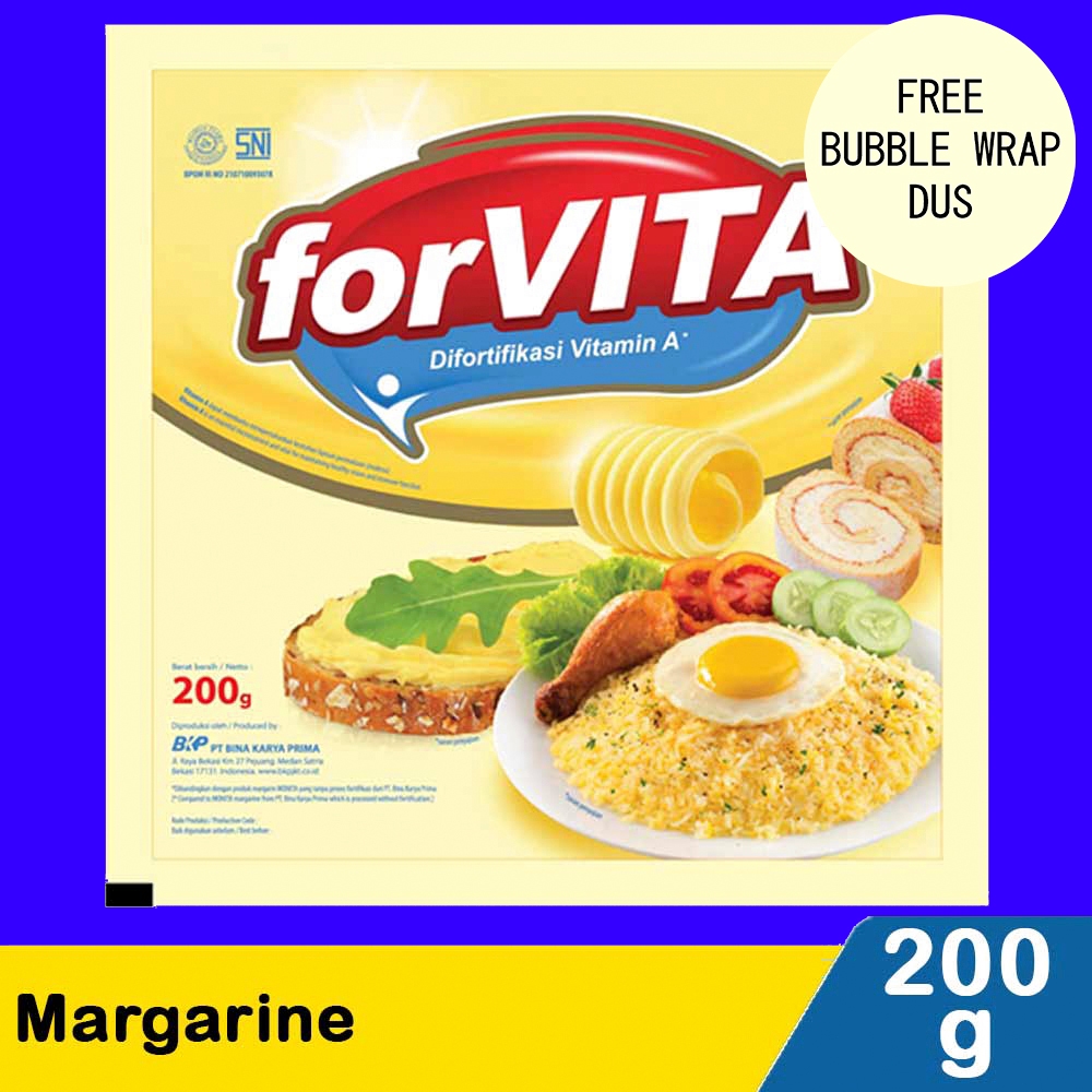 

FORVITA MARGARINE 200 GRAM FUN CORNER FREE BUBBLE WRAP DUS