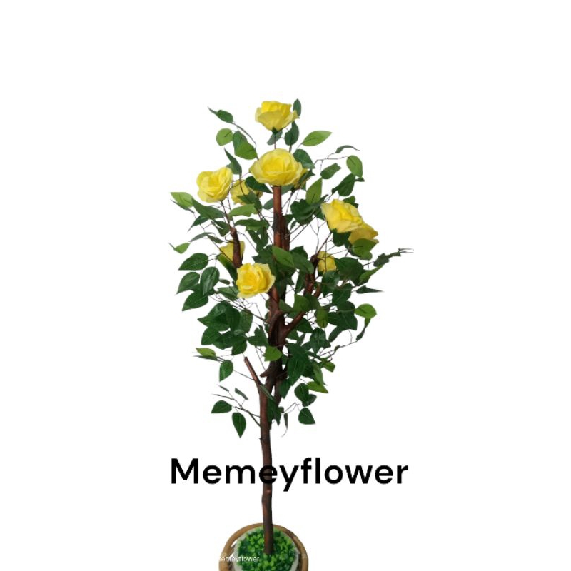 Hiasan Bunga Sudut Mawar Jumbo Full Set Dengan Pot