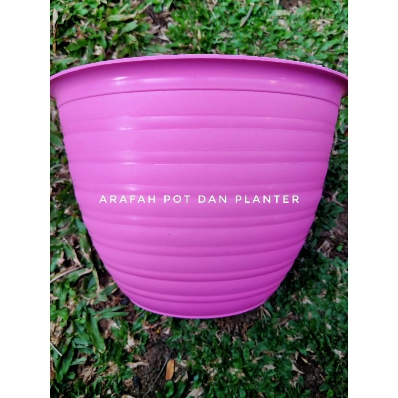 Pot bunga murah Tawon uk. 25 (1 buah) motif madu lebah (diameter+-24cm) warna warni pink, hijau, ung
