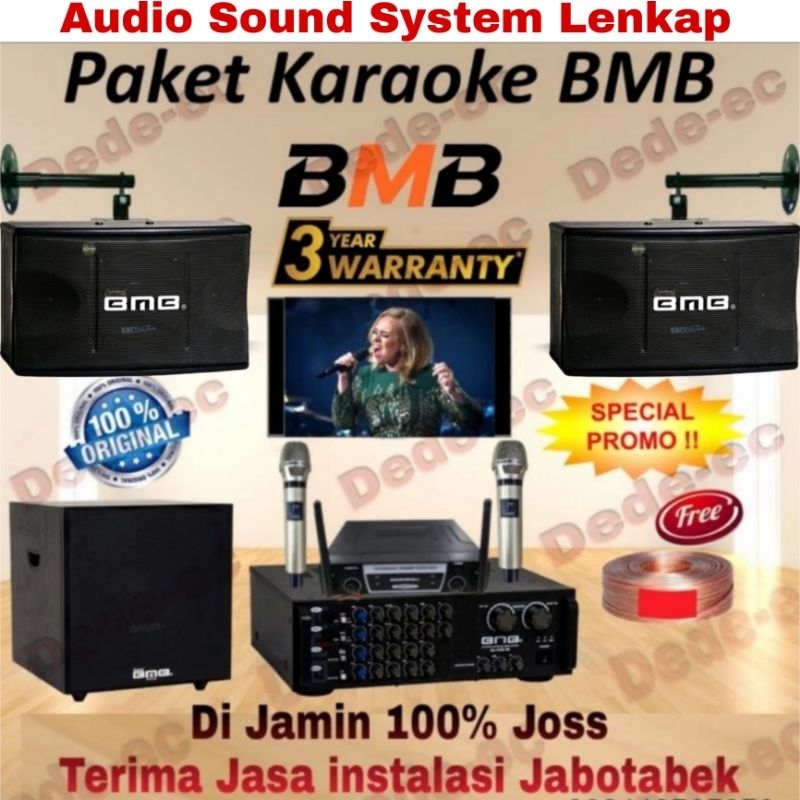 Paket Karaoke Sound Speaker BMB 10 inch+Sub bmb+ampli bmb original