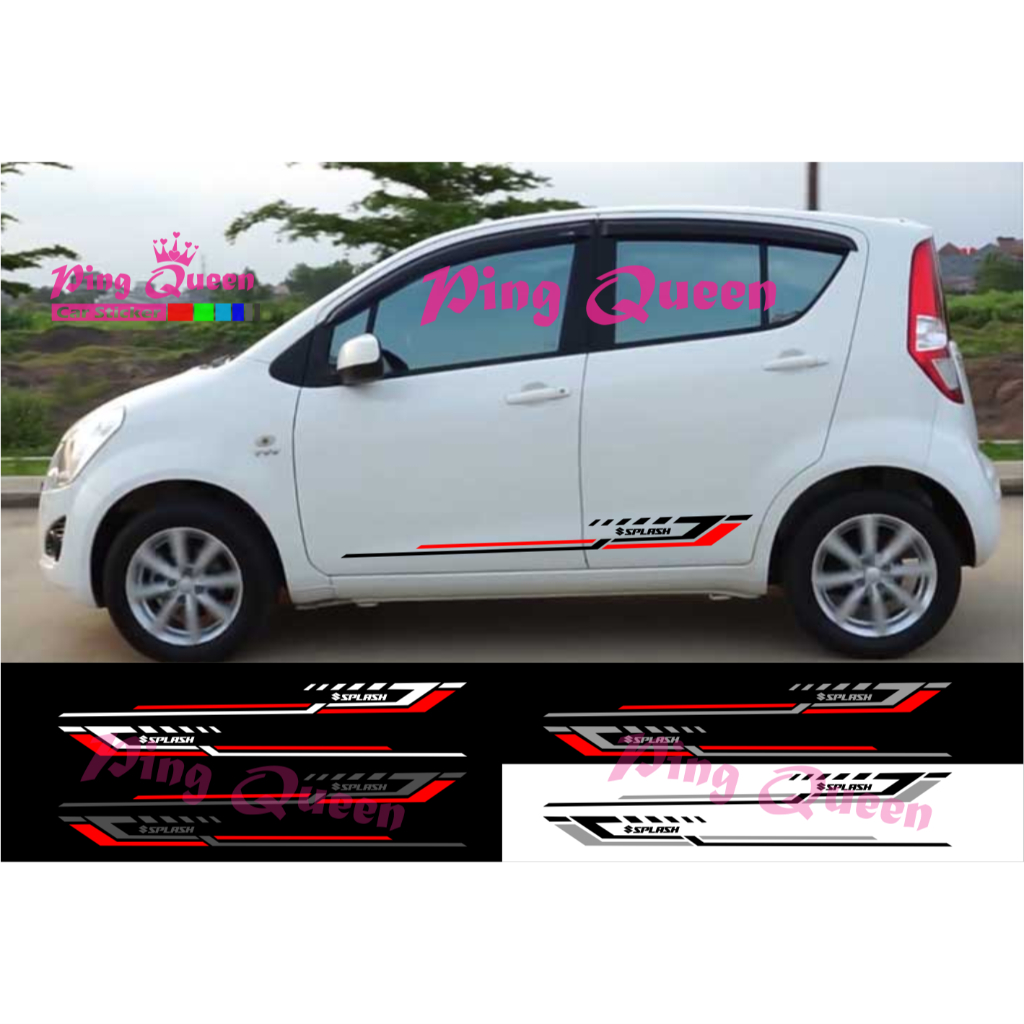 STICKER MOBIL SUZUKI SPLASH STICKER STRIPING VARIASI MOBIL SPLASH