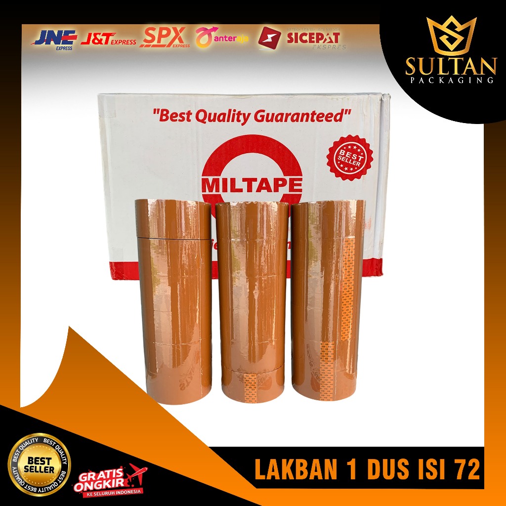 

Miltape Cokelat 1 Dus Isi 24 pak 72 pcs Lakban Premium Pelengkapan Packing Kantor Dan Sekolah