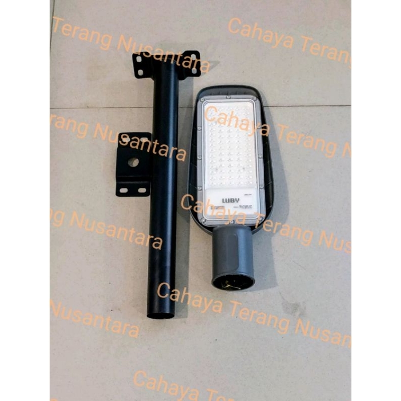 LampuPju 50w led plus tiang lampu jalan 50 w plus tiang 50cm lampu pju led plus tiang 50watt