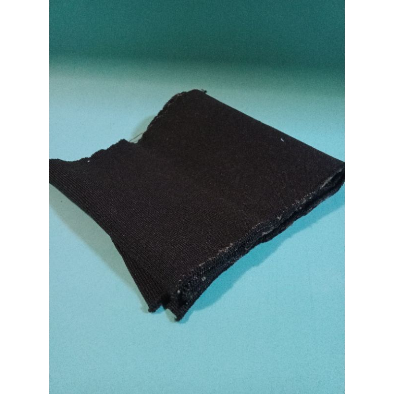 kain rib/bur polyester hitam polos,bisa per kg