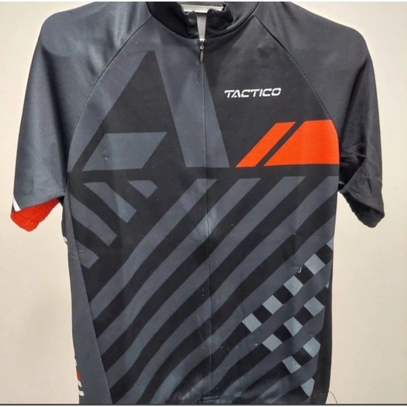 Jersey Baju Olahraga Lengan Pendek Abu-Abu Hitam Orange Sepeda Pria Wanita Unisex Couple Pasangan TA