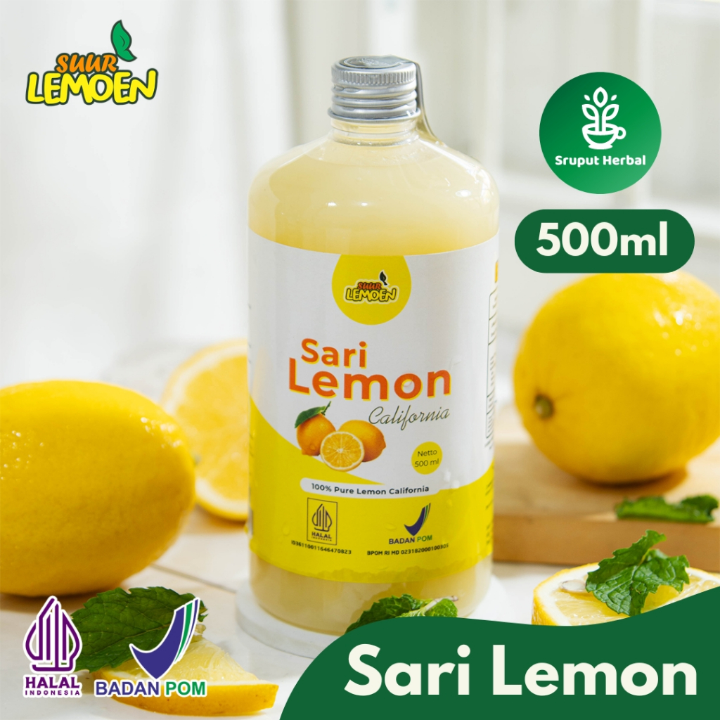 

Sari Lemon Suur Lemoen / Air Lemon Murni BPOM/ Minuman Diet 250ml - 500ml | Lemon California By Suur Lemoen ID | Sruput Herbal