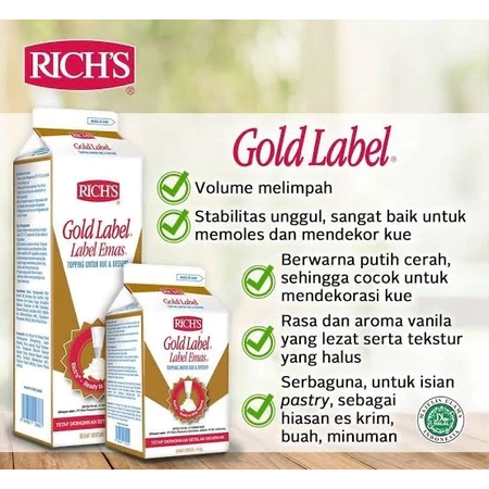 

[Whispers] Rich's Gold Label Whipping Cream 907 gram