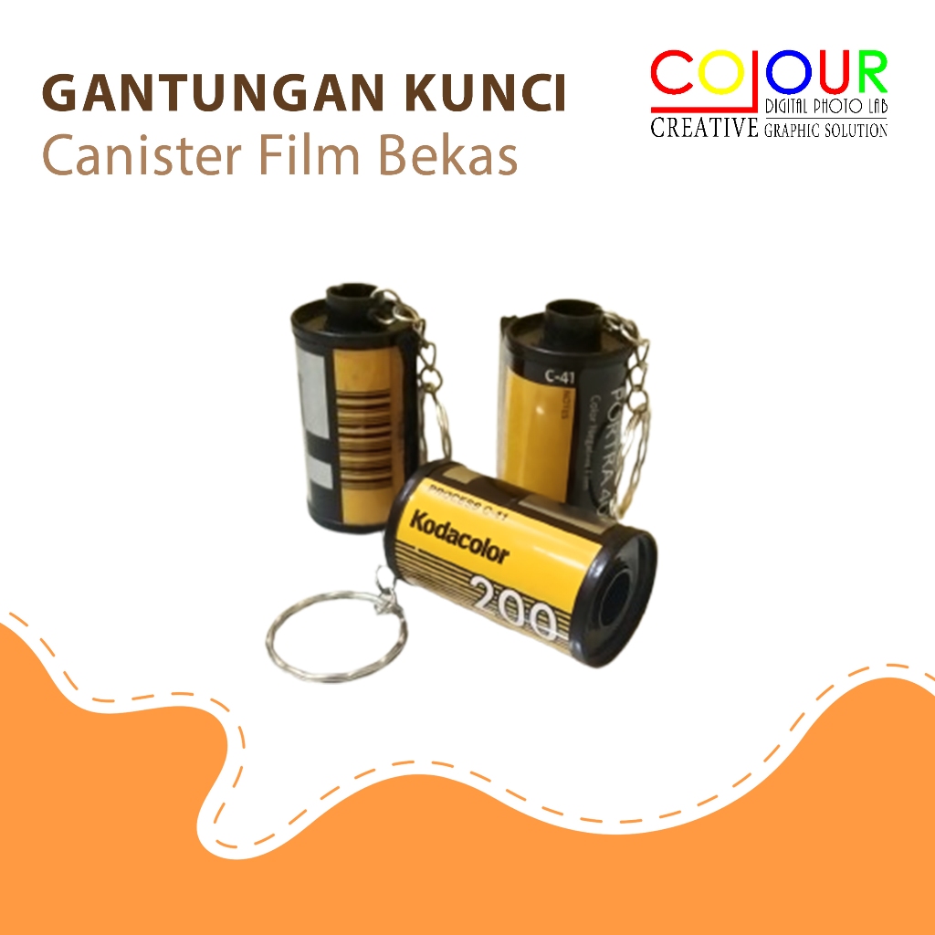 Gantungan kunci canester roll film