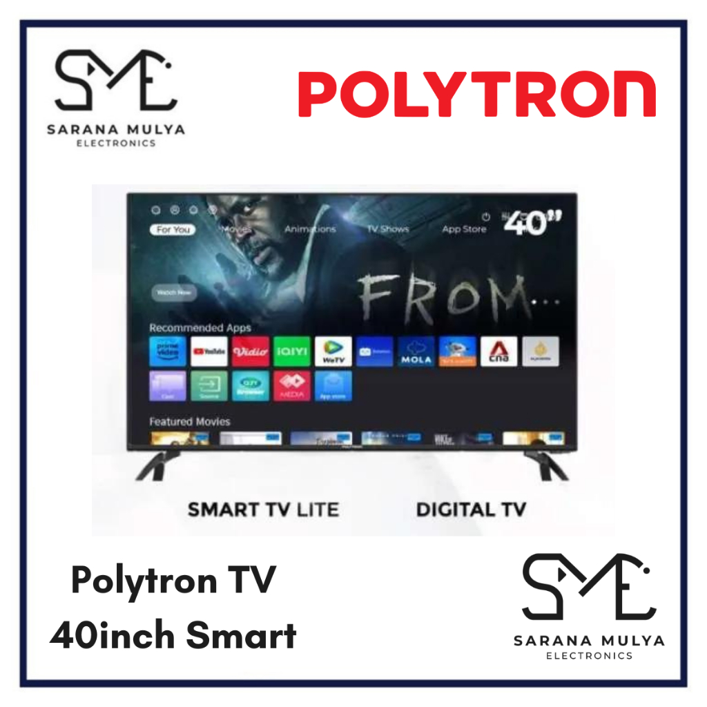 POLYTRON SMART TV 40CV8969 - SMART TV + DIGITAL TV POLYTRON 40INCH