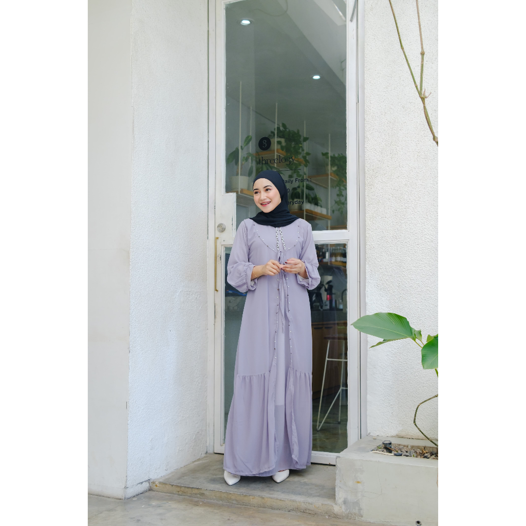 DELIA MAXY DRESS CERUTY MIX FURING GAUN MUSLIMAH ELEGAN DRESS BRISMEID GAUN GRADUATION GAUN PREWEDDI