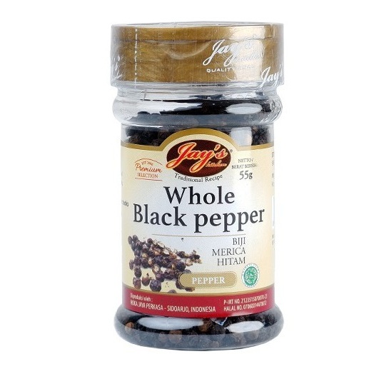 

biji lada merica hitam utuh whole black pepper jays 60