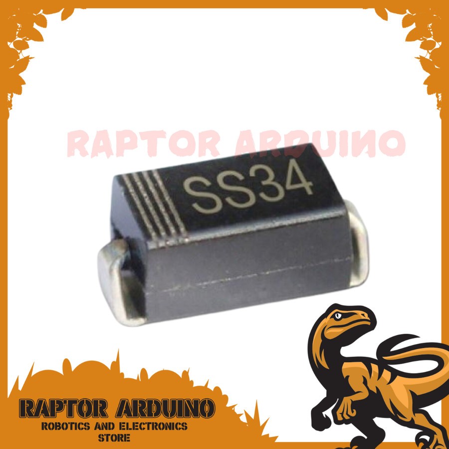 Dioda SMD SS34 1N5822 3A 40V Schottky Diode IN5822 DO-214AC 5822 SS 34