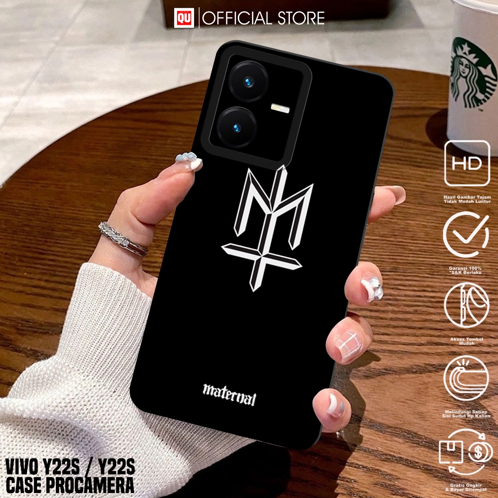 Case Vivo Y22/Vivo Y22S - Casing Vivo Y22/Vivo Y22S Motif MTRNL - Softcase Hp Vivo Y22/Y22S - Siliko