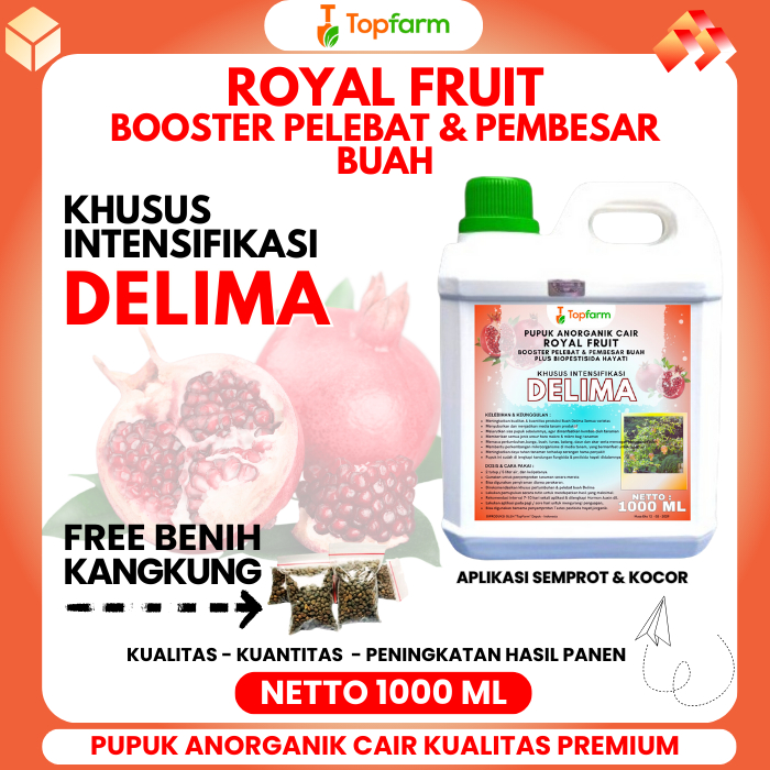 Pupuk Topfarm / Pupuk Buah Delima / Pupuk Buah Delima Berbuah Lebat / Pupuk Penyubur Buah Delima /Pu