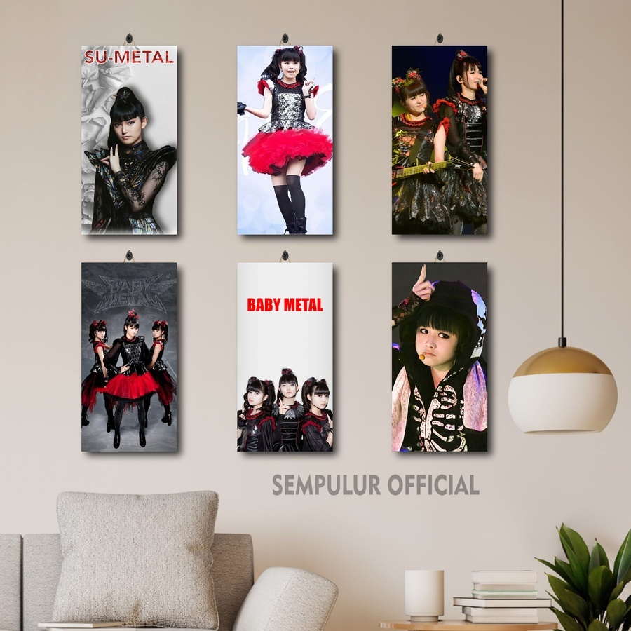 Poster Dinding Band Suzuka Yui Babymetal / Sempulur Official/ Poster Momoko Moa Babymetal /80G|B1ADT