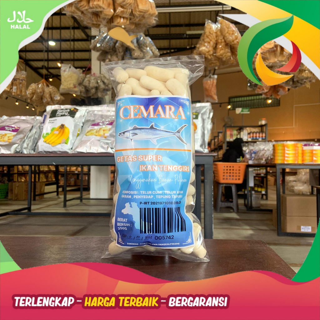 

Getas super ikan tenggiri cemara panjang 250gr khas bangka