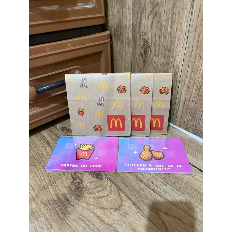 postcard newjeans x mcd free paperbag newjeans