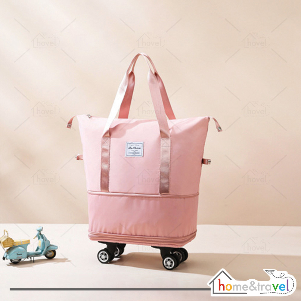 TAS MUDIK JUMBO DENGAN RODA TRAVEL BAG BESAR 3 TINGKAT TROLLEY DUFFEL BAG PREMIUM WATERPROOF