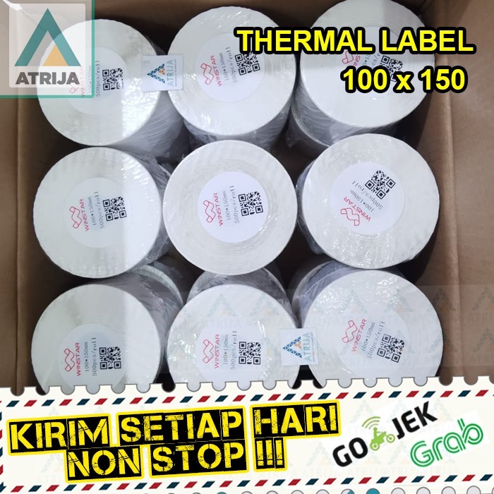 

Label Barcode 100 x 150 mm Kertas Sticker Thermal Resi 100x155mm